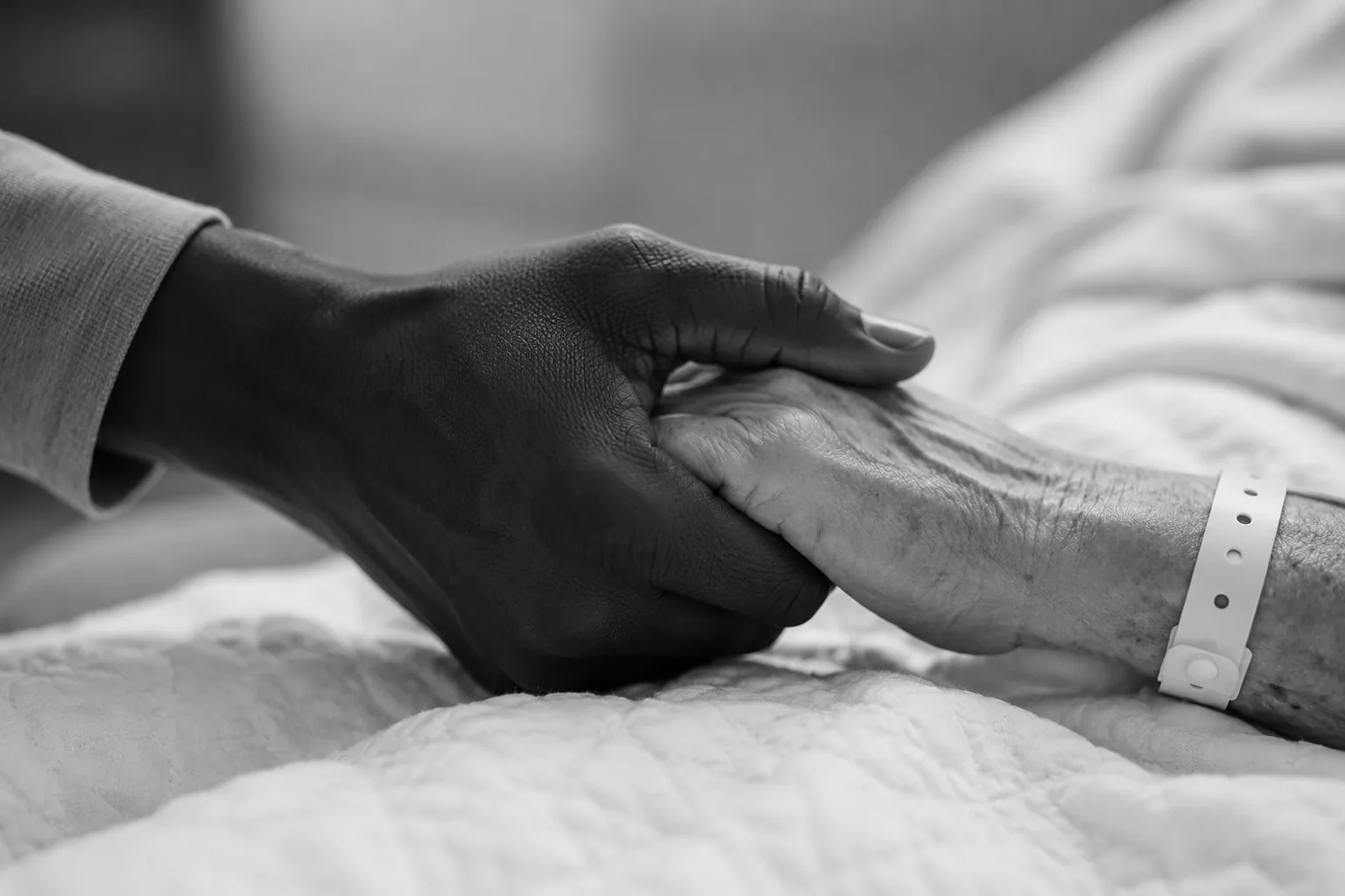 Healthcare worker using tablet during a patient visit